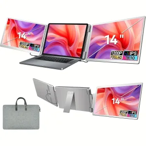 X-View Triple Laptop Screen Extender, 14 inch 1200p FHD IPS